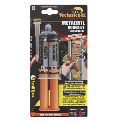 1 x METACRYLIC ADHESIVE GLUE FOR STAINLESS STEEL PLASTICS PVC ABS PET COMPOSITES 25ml TECHNICQLL NEW