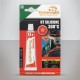 1 x RED HIGH TEMPERATURE SILICONE ADHESIVE SEALANT 20ml "Liquid gasket" HERMETIC 300'C High Quality TECHNICQLL NEW 