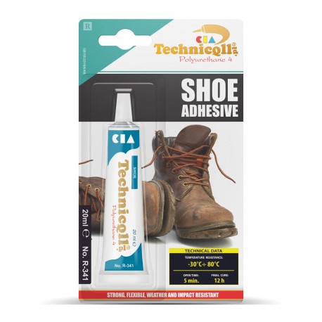 1 x STRONG ADHESIVE GLUE FOR SHOES LEATHER RUBBER FELT NYLON LEATHERETTE COATED FABRICS PLASTICS 20ml TECHNICQLL NEW