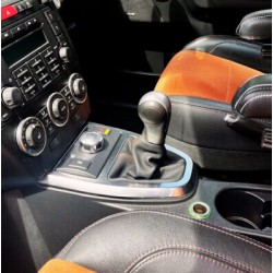FOR FIAT 500 2007-2014 GEAR GAITER WITH PLASTIC FRAME BLACK LEATHER