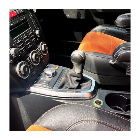 FOR FIAT 500 2007-2014 GEAR GAITER WITH PLASTIC FRAME BLACK LEATHER
