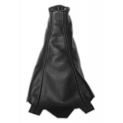 LAND ROVER DISCOVERY 3 LR3 04-09 GEAR GAITER BLACK LEATHER EMBROIDERY 4x4 LIME WHITE STITCHING