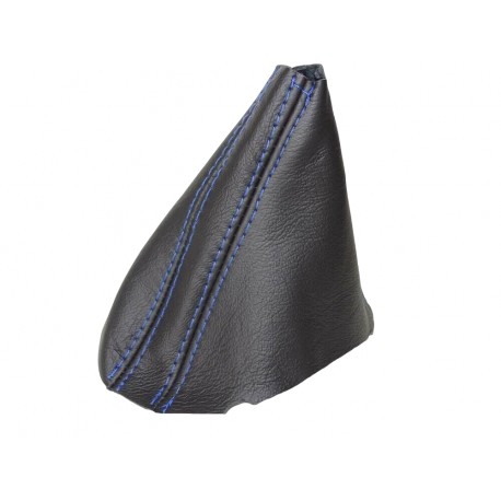 FITS VOLKSWAGEN GOLF V MK5 2003-09 AUTOMATIC DSG GEAR GAITER BLACK ITALIAN LEATHER GREY STITCHING