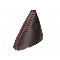 FITS VOLKSWAGEN GOLF V MK5 2003-09 AUTOMATIC DSG GEAR GAITER BLACK ITALIAN LEATHER GREY STITCHING