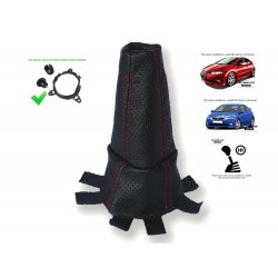 FOR  HONDA CIVIC FN2 06-12 GEAR GAITER LEATHER with plastic frame and top ring "Type R" Embroidery