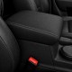 Armrest Lid Leather Cover For VW Amarok 2010-2020 Black Leather with Grey Stitch