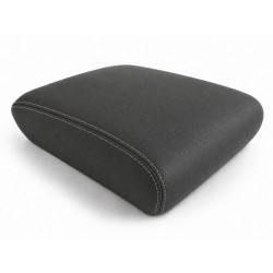 Armrest Lid Leather Cover For VW Amarok 2010-2020 Black Leather with Grey Stitch
