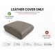 Armrest Lid Leather Cover For VW Amarok 2010-2020 Black Leather with Grey Stitch