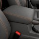 Armrest Lid Leather Cover For VW Amarok 2010-2020 Black Leather with Grey Stitch