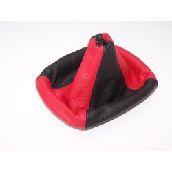 FOR VW GOLF 3 MK3 GEAR GAITER SHIFT BOOT BLACK+RED LEATHER