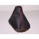 VW POLO 9N 9N2 02-09 GEAR GAITER SHIFT BOOT LEATHER RED STITCH