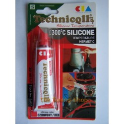 1 x RED HIGH TEMPERATURE SILICONE ADHESIVE SEALANT 20ml "Liquid gasket" HERMETIC 300'C High Quality TECHNICQLL NEW 