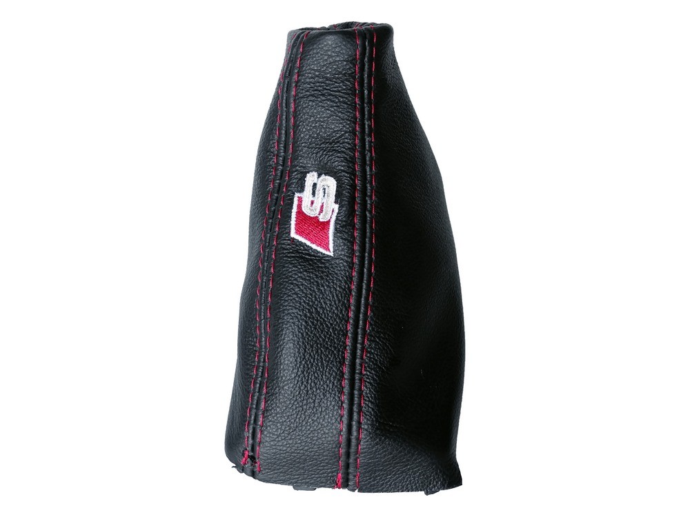 red stitch FITS AUDI A3 04-09 DSG LEATHER GEAR GAITER