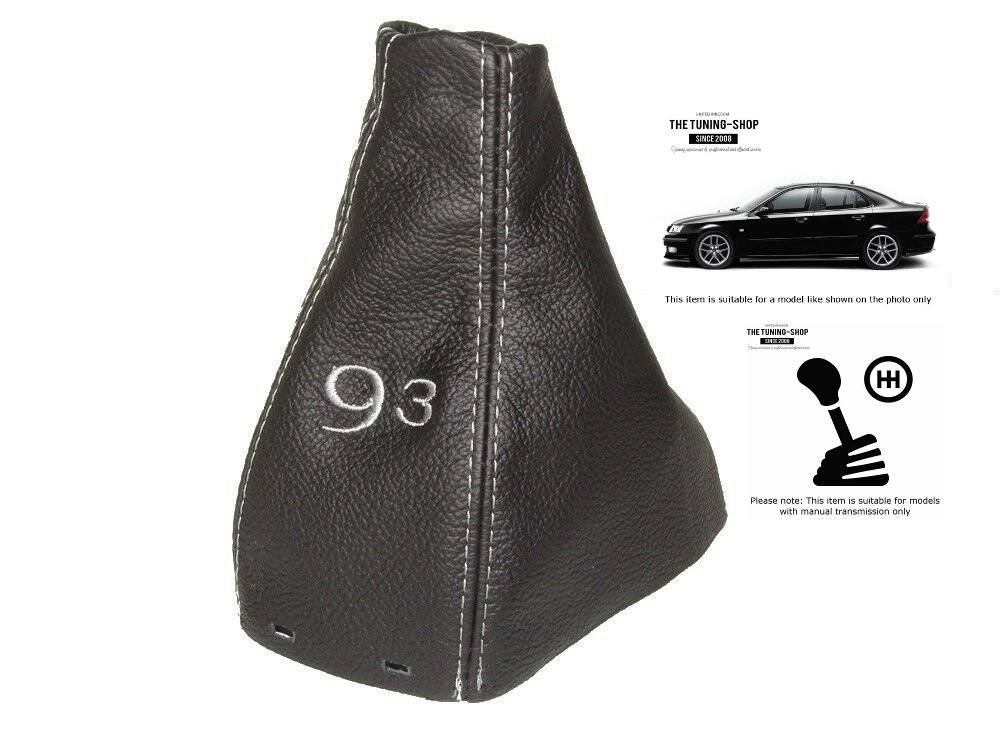 RED DOUBLE STITCHING MANUAL LEATHER GEAR GAITER FITS VW PASSAT 2005-2010